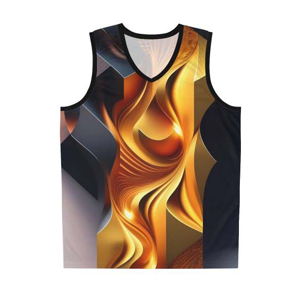 GoldenWhirlwind" Men's Basketball Tank Top Basketball Jersey