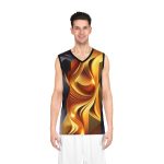 GoldenWhirlwind" Men's Basketball Tank Top Basketball Jersey