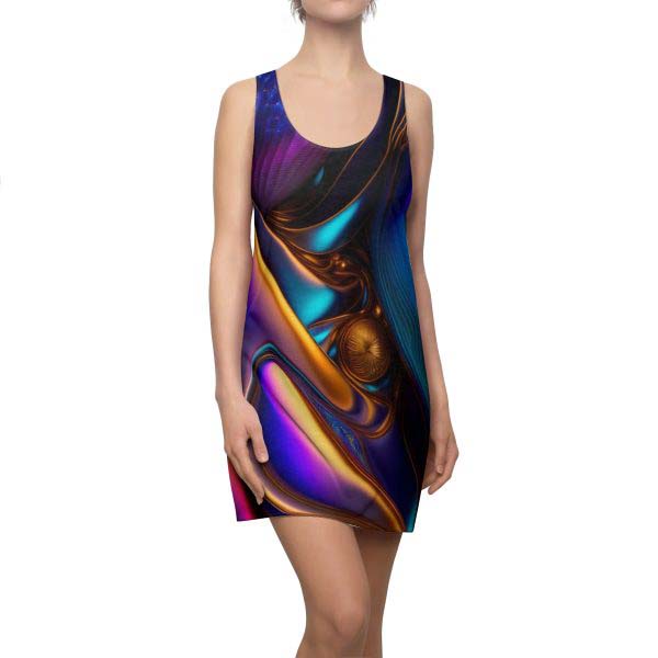 Beach Bliss: DeepSun™ Iridescent Racerback Dress for Sun-Kissed Serenity