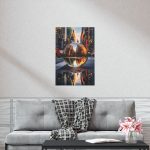 Escher's Touch New York Cityscape Through Glass Globe