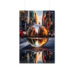 Escher's Touch New York Cityscape Through Glass Globe