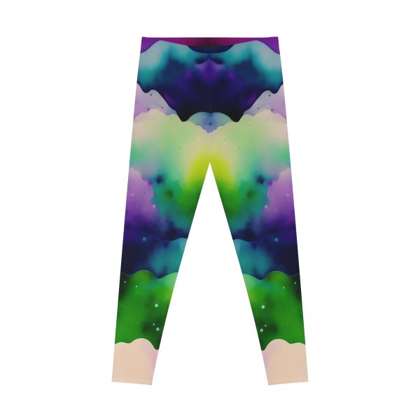 Ethereal Watercolor Dream Leggings - Dive into a World of Vibrant Serenity!