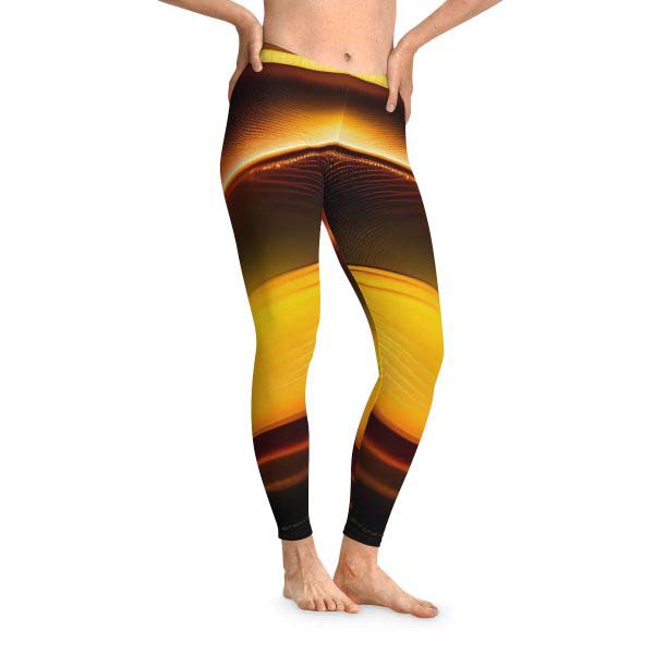 ActiveVibe™ Glowing Golden Goddess Yoga Pants 🧘🏼♀️ Embrace Your Radiant Power!