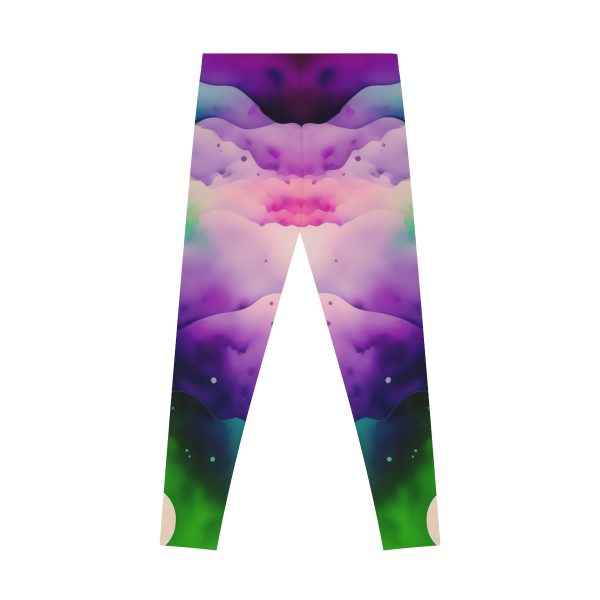 Ethereal Watercolor Dream Leggings - Dive into a World of Vibrant Serenity!