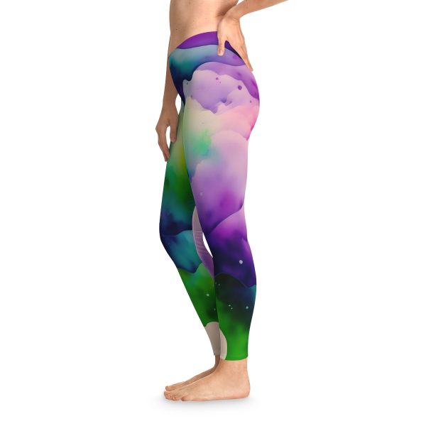 Ethereal Watercolor Dream Leggings - Dive into a World of Vibrant Serenity!