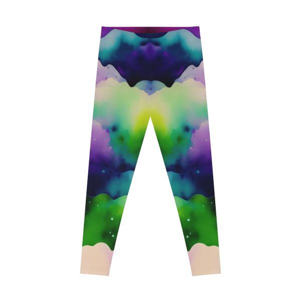 Ethereal Watercolor Dream Leggings - Dive into a World of Vibrant Serenity!