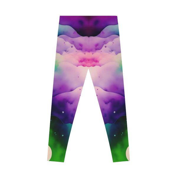 Ethereal Watercolor Dream Leggings - Dive into a World of Vibrant Serenity!