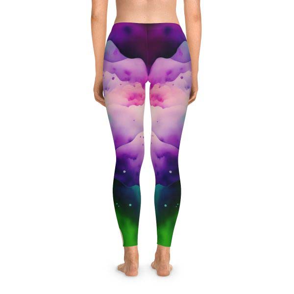 Ethereal Watercolor Dream Leggings - Dive into a World of Vibrant Serenity!