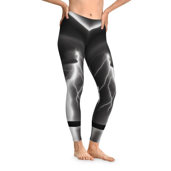 ActiveVibe™ Thunderstrike Leggings 💫 Electrify Your Style with Stormy Flair!