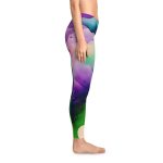 Ethereal Watercolor Dream Leggings - Dive into a World of Vibrant Serenity!