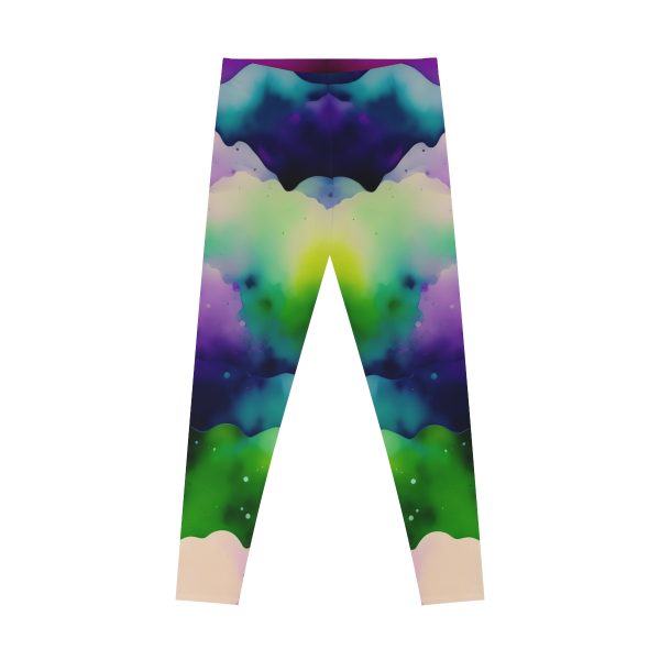 Ethereal Watercolor Dream Leggings - Dive into a World of Vibrant Serenity!