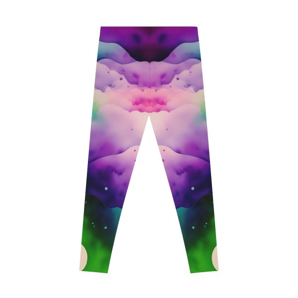 Ethereal Watercolor Dream Leggings - Dive into a World of Vibrant Serenity!