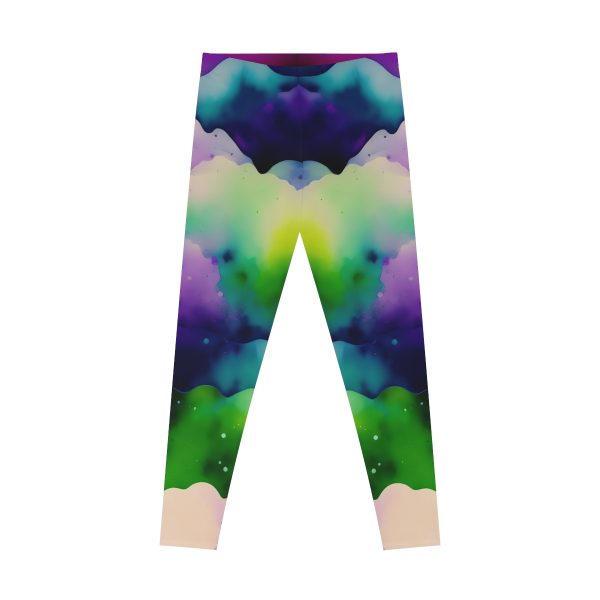 Ethereal Watercolor Dream Leggings - Dive into a World of Vibrant Serenity!
