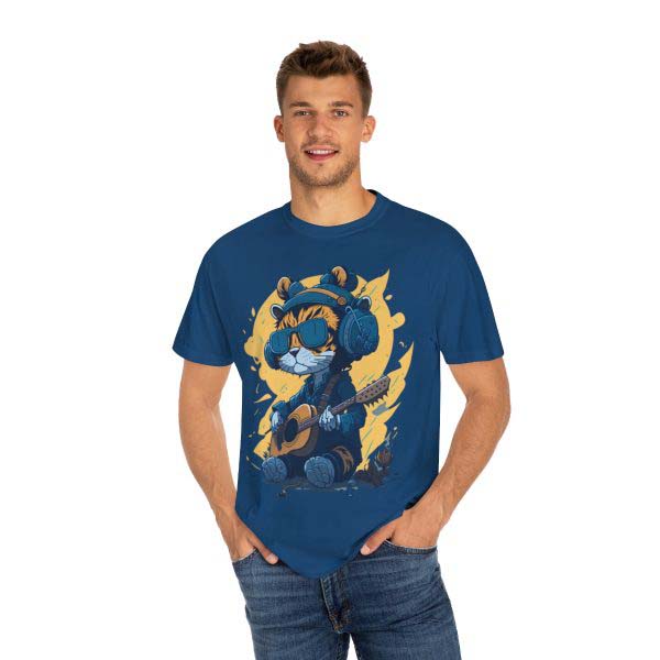 RhythmRebels™ Cat Jammin' Graphic Tee - Unleash Your Inner Cool!