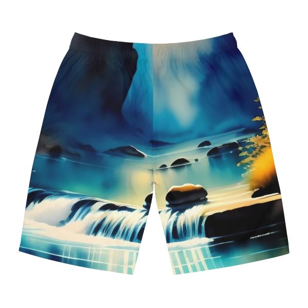 WaveRiderz™ Beach Bonfire Swim Trunks - Embrace the Magic of the Night