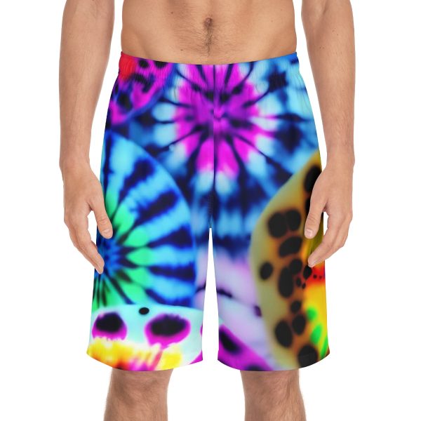 WaveRiderz™ Surf Culture Tie-Dye Swim Trunks - Ride the Legends