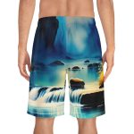 WaveRiderz™ Beach Bonfire Swim Trunks - Embrace the Magic of the Night