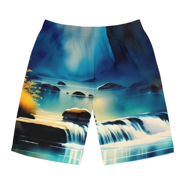 WaveRiderz™ Beach Bonfire Swim Trunks - Embrace the Magic of the Night