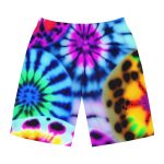 WaveRiderz™ Surf Culture Tie-Dye Swim Trunks - Ride the Legends