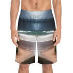 WaveRiderz™ Sunset Surfer Board Shorts - Ride the Golden Hour