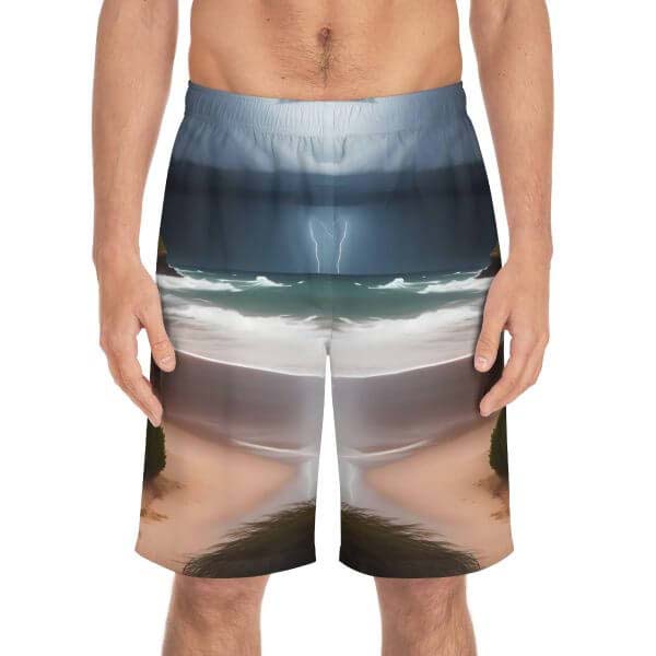 WaveRiderz™ Sunset Surfer Board Shorts - Ride the Golden Hour