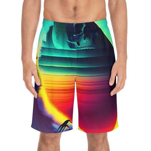 WaveRiderz™ Coastal Explorer Swim Trunks - Embrace Coastal Marvels