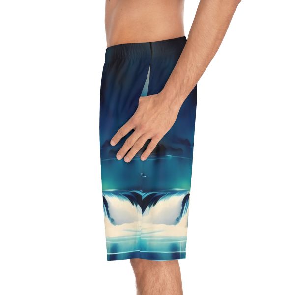 WaveRiderz™ Beach Bonfire Swim Trunks - Embrace the Magic of the Night