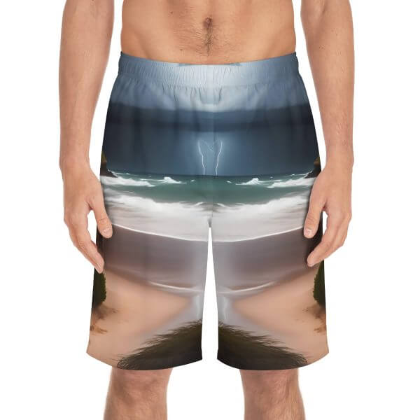WaveRiderz™ Sunset Surfer Board Shorts - Ride the Golden Hour