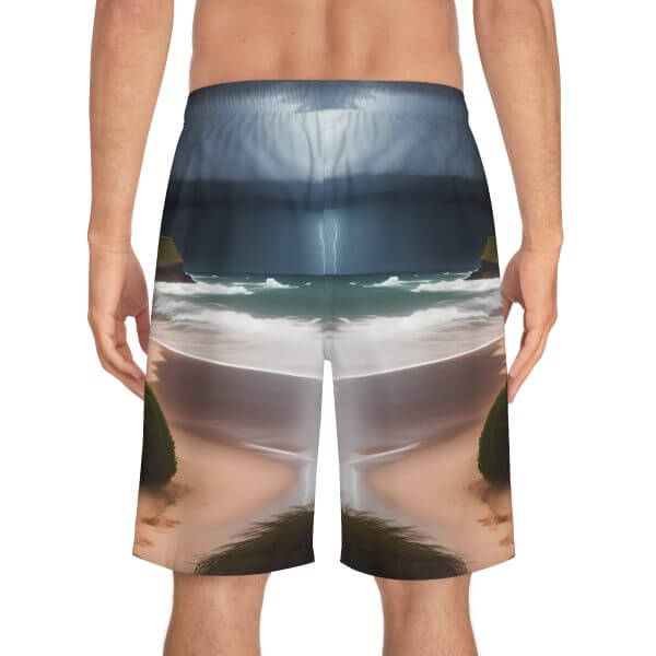 WaveRiderz™ Sunset Surfer Board Shorts - Ride the Golden Hour