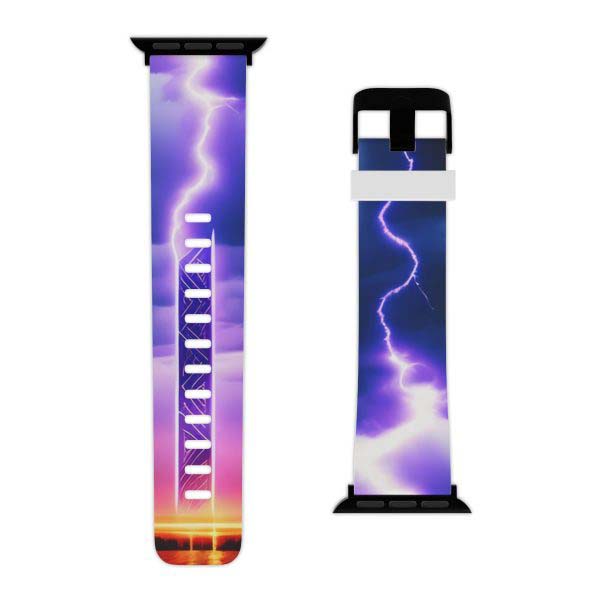 PrismWrist™ "Lightning Strikes The Clock" Watch Band Replacement For Apple Watch
