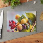 NaturesBounty™ - A Fruitful Symphony Glass Cutting Board ❤️