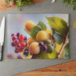 NaturesBounty™ - A Fruitful Symphony Glass Cutting Board ❤️