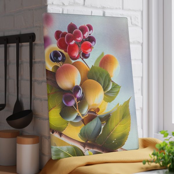 NaturesBounty™ - A Fruitful Symphony Glass Cutting Board ❤️