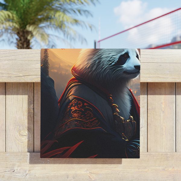 Cherry Blossom Zen Panda Painted Beach Towel!