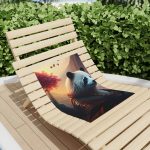 Cherry Blossom Zen Panda Painted Beach Towel!