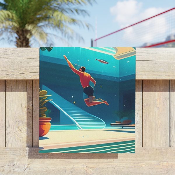 The Visionary Path" Men's Beach Towel - Elevate Your Success, Inspire the World