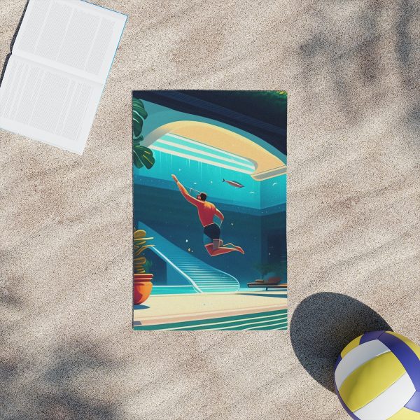 The Visionary Path" Men's Beach Towel - Elevate Your Success, Inspire the World