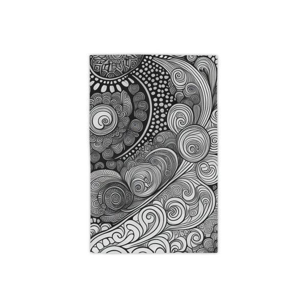 "Ink Mirage" Intricate Line Art Beach Towel - Unveiling the Magic of Imagination!