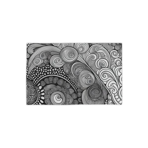 "Ink Mirage" Intricate Line Art Beach Towel - Unveiling the Magic of Imagination!