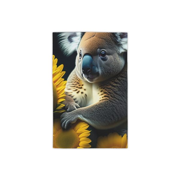 Koala's Sunflower Fiesta Beach Towel - Where Koalas and Sunflowers Party in Style!