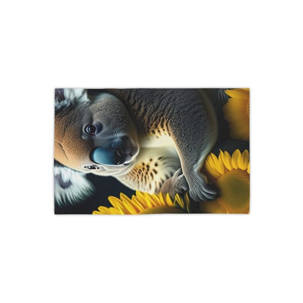 Koala's Sunflower Fiesta Beach Towel - Where Koalas and Sunflowers Party in Style!
