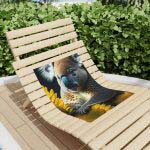 Koala's Sunflower Fiesta Beach Towel - Where Koalas and Sunflowers Party in Style!