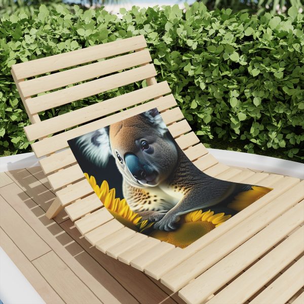 Koala's Sunflower Fiesta Beach Towel - Where Koalas and Sunflowers Party in Style!