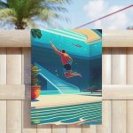 The Visionary Path" Men's Beach Towel - Elevate Your Success, Inspire the World
