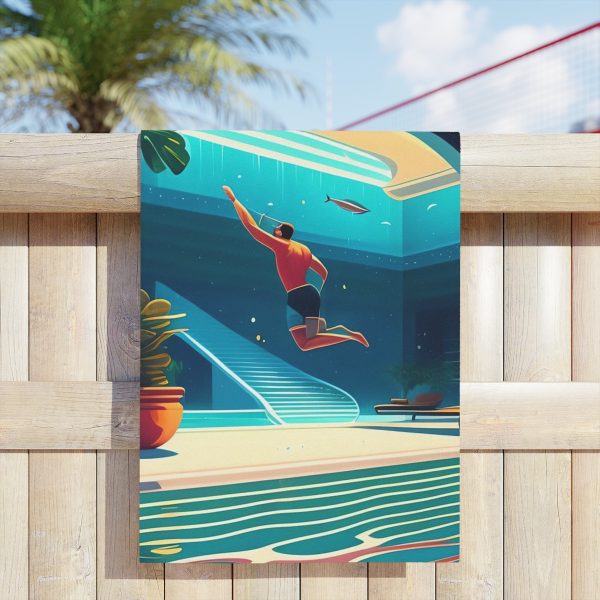 The Visionary Path" Men's Beach Towel - Elevate Your Success, Inspire the World