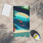 The Visionary Path" Men's Beach Towel - Elevate Your Success, Inspire the World