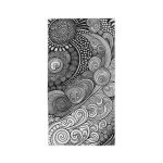 "Ink Mirage" Intricate Line Art Beach Towel - Unveiling the Magic of Imagination!