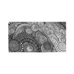"Ink Mirage" Intricate Line Art Beach Towel - Unveiling the Magic of Imagination!