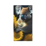 Koala's Sunflower Fiesta Beach Towel - Where Koalas and Sunflowers Party in Style!