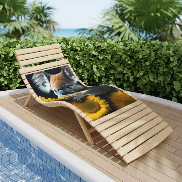 Koala's Sunflower Fiesta Beach Towel - Where Koalas and Sunflowers Party in Style!